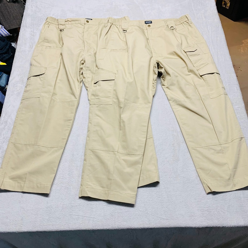Lot of 2 CQR Tactical Pants 41x29 Coyote Ripstop Cargo Military Outdoor Utility